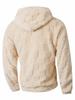 2025 Autumn/Winter Men's Embroidered Fur Hoodie with Drawstring