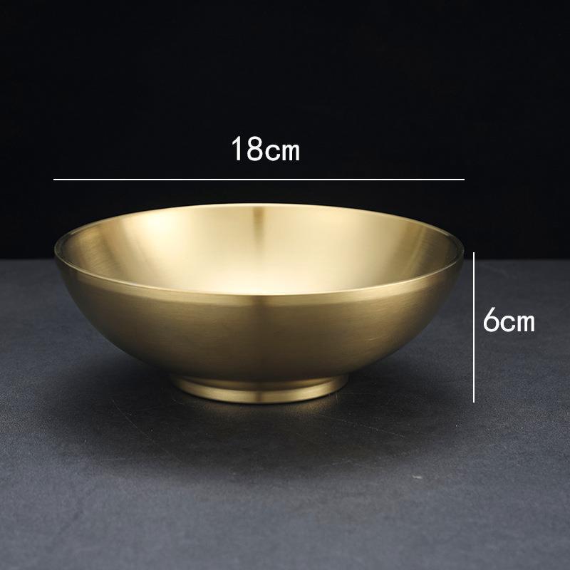 Korean Stainless Steel BBQ Gold Cutlery Round Plate