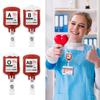 Stylish Blood Type Badge Holder Blood Type Badge Reel Acrylic Material Badge Holder Perfect for Healthcare Professionals