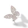 THE BLING KING Hiphop Butterfly Resizable Rings  For Men Women Band Ring Fashion Bling Bling CZ Paved  Jewelry Drop Shipping