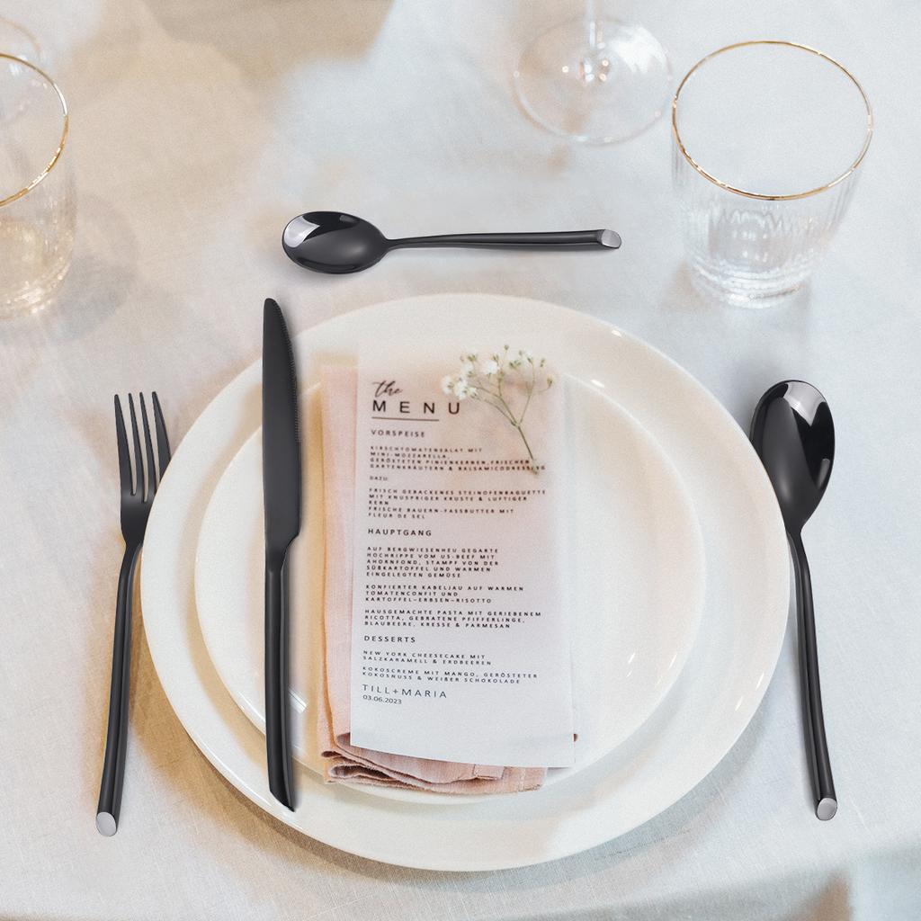 Stainless Steel Western Tableware Steak Knife Creative Hotel Household Round Handle Oblique Tail Knife and Fork Spoon Mirror Light