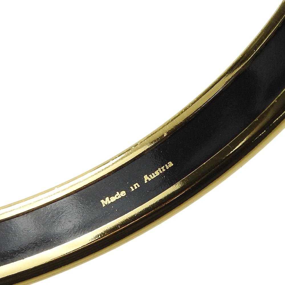 USED HERMES bangle  Emaille PM metal 18.2g multicolor Gold Metal Accessories