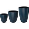Pot de fleurs - GARDEN ID - Fancy - 40 x 58 cm - Pour jardin, balcons ou intérieurs - Bleu pétrole