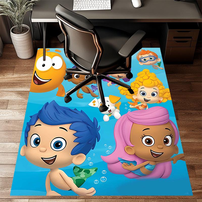 1pc Bubble guppies Design Printed Area Rug Carpet for Bedroom Living Room Home Decor Rugs Mat Non Slip Mat Rug for Bedside