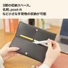Common Nuovo Leather Business and Card Storage Flat Pouch Waterproof for Adults and Businesses Multi-Case Pen, Card, Slim, Lightweight, (Mustard)
