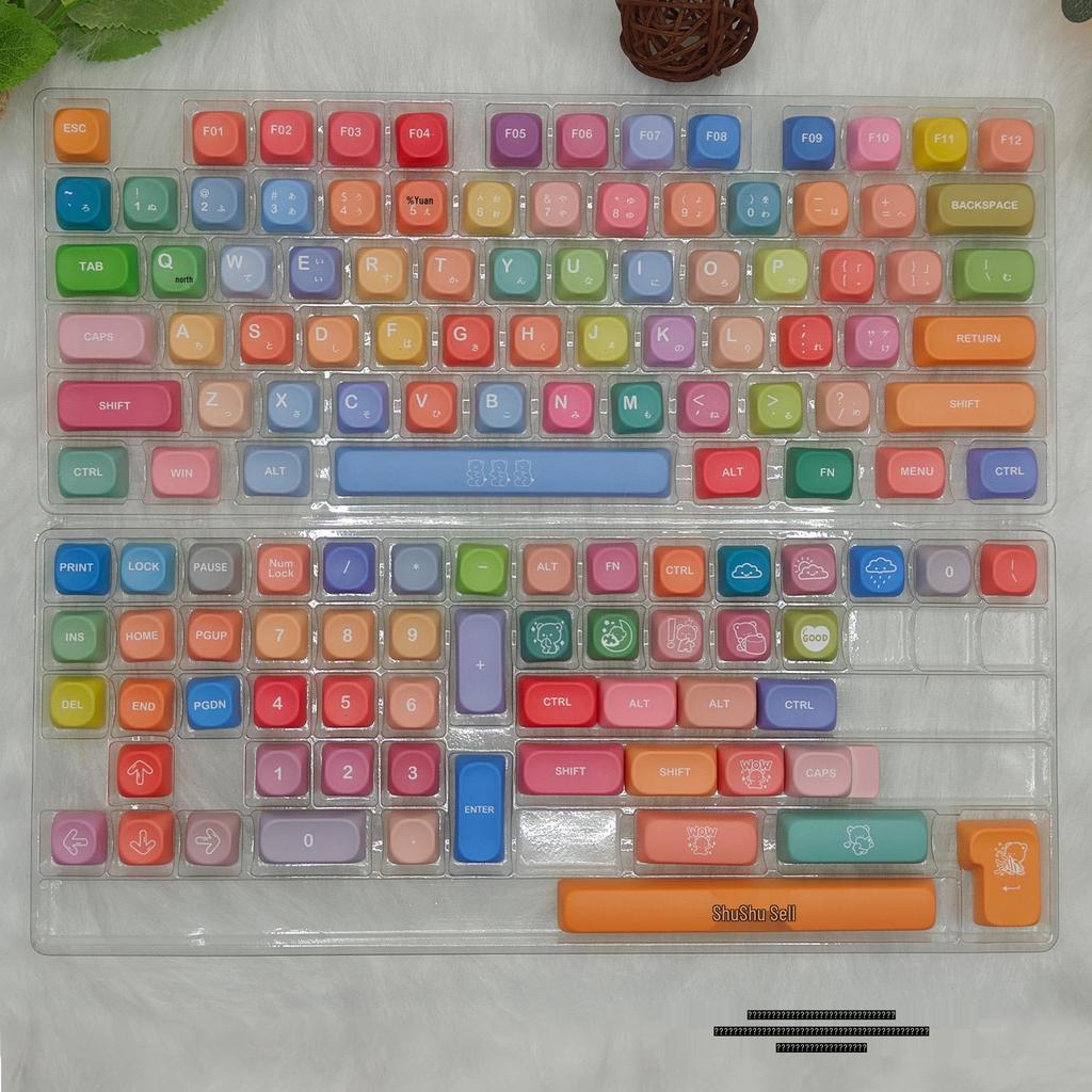 MOA Profile Gummy Bear PBT Double-Shot Dye-Sublimation Opaque Custom Keycap for Mechanical Keyboards