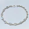 Natural Rainbow Moonstone Gemstone Handmade 925 Solid Silver Bracelet 7-8" p4j80
