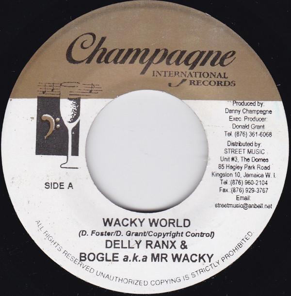 

7-дюймовая пластинка DELLY RANKS & BOGLE - Wacky World / Scare A Mi NONE Champagne Inter 2004 Ямайка Регги, Ска и Даб Б/У