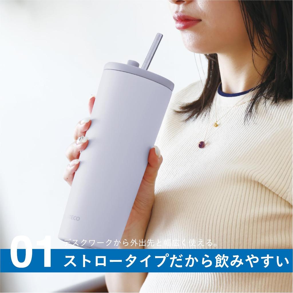 CB Japan ESCAPE PRO Tumbler Fully Dishwasher Vacuum Stainless with Straw 750, SANTECO, Blue, 750ml, Sealed, Safe, Insulated, Steel, Double-Walled