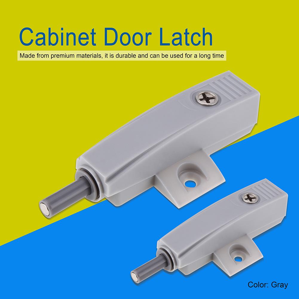 Cupboard Drawer Cabinet Door Latch Push To Open System Damper Buffer Catch No Handle Gray Color