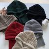 Ear Protection Knitted Hooded Caps One-Piece Neck Warmer Pullover Hat Winter Balaclava Hat