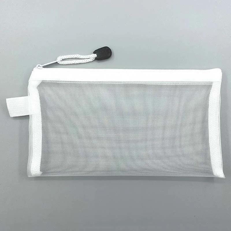 

1Pc Clear Mesh Pencil Case Stereoscopic Portable School Supplies Pen Box Bill Storage Bag Zipper Pouch Office Student Pen Bag