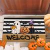 VIKAMA Halloween Welcome Floor Mat Anti-Slip Entrance Floor Mat for Kitchen Carpet for Home Halloween Indoor Outdoor Decoration