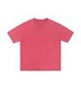 250G Pure Cotton Distressed Short Sleeve Tee, American Retro Style, Teen White Ink DTG Print, Washed Look