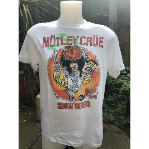 Motley Crue Shout at the Devil Album Men s T-shirt, White Vintage Unisex S
