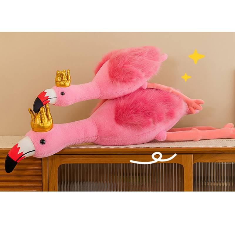 Princess Crowned Flamingo Plush Toy For Girls Soft And Cuddly
