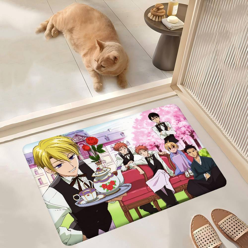 Anime O-Ouran High School Host Club Bathroom Mat Anti-slip Absorb Water Long Strip Cushion Bedroon Mat Welcome Doormat