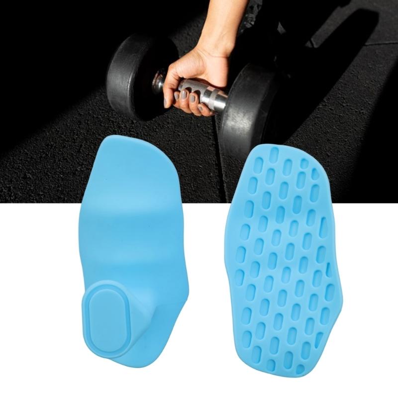 Silicone Antislip Workout Grip Sports Gym Gloves Weight Lifting Grip Hand Gripper for Dumbbell Lifting Bodybuilding