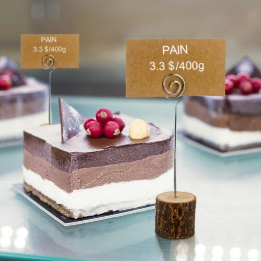 Messege Wood Place Card Holders Picture Table Number Name Sign Natural Memo Clip Holders  Party