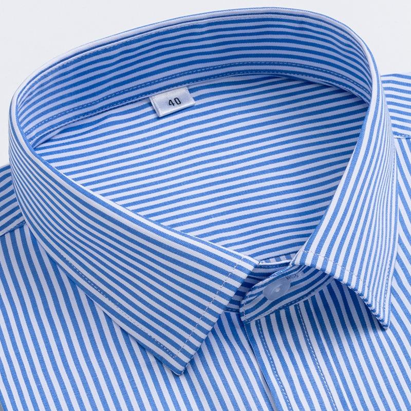 Men's Striped Long Sleeve Shirts 2026 Autumn Anti-wrinkle Business Shirt Fashion Casual Comfortable Breathe Slim Fit Shirts