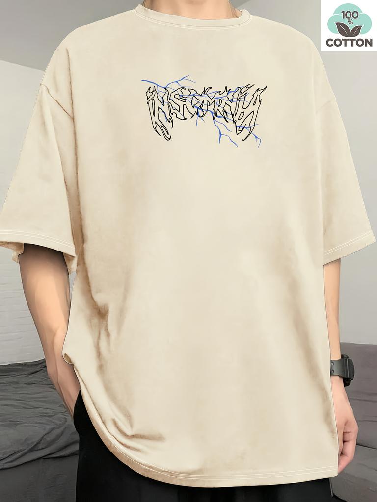 2026 Summer Bestselling Casual Fashion Soft and Comfortable Breathable Simple Letter Pattern Printed Unisexs Pure Cotton Tshirt