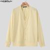 INCERUN Oversized Men Batwing Sleeve Buttons Up Casual Kimono Cardigan Tops