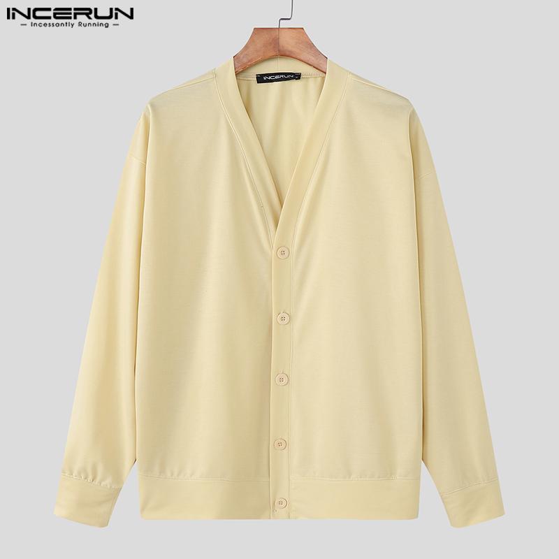 INCERUN Oversized Men Batwing Sleeve Buttons Up Casual Kimono Cardigan Tops