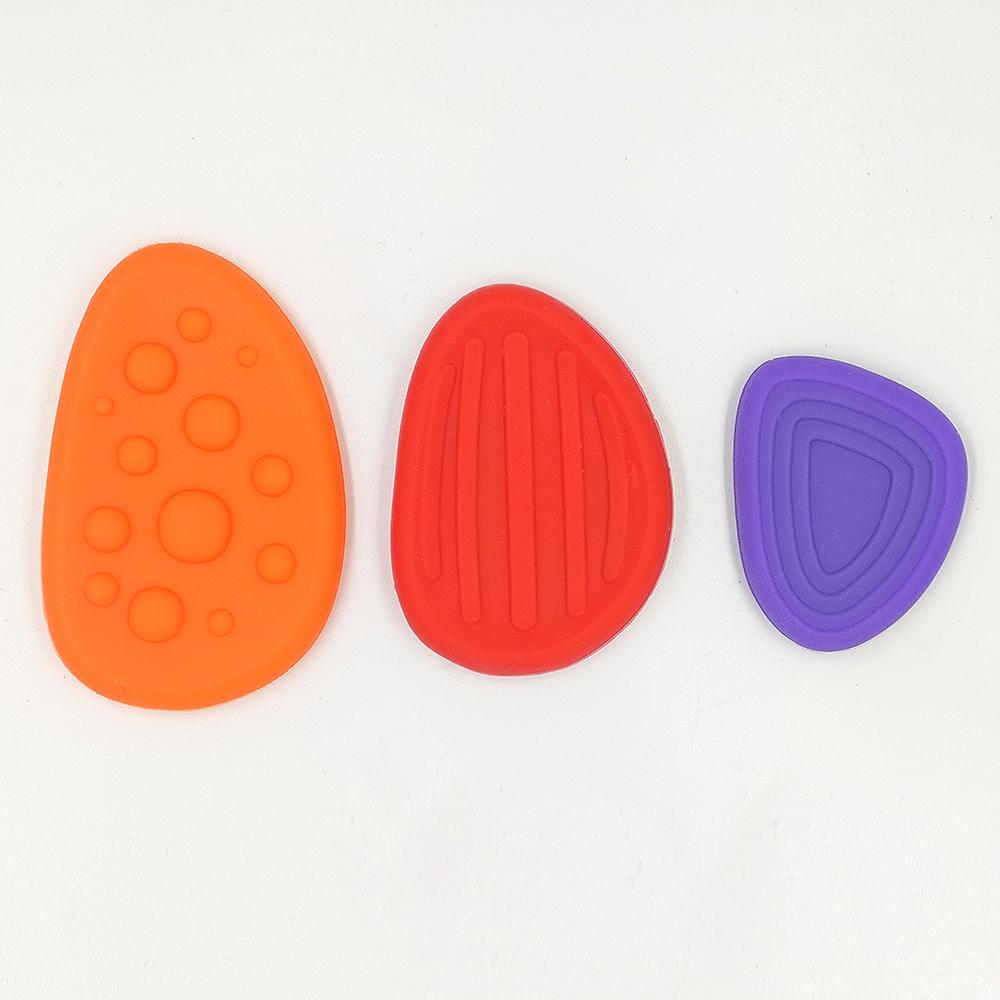 Fidget Spielzeug für Erwachsene Sensorischer Silikonstein 3er-Set - 6er-Set Texturiert für Autistische Kinder Beruhigendes Fidget Stressabbau Spielzeug