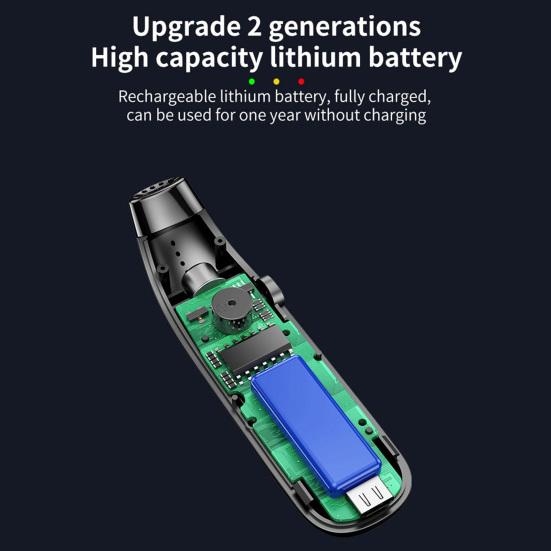 Alcohol Tester with LED Digital Display High Precise Compact Design Rechargeable Easy Operation Breathalyzer Alcohol Tester
