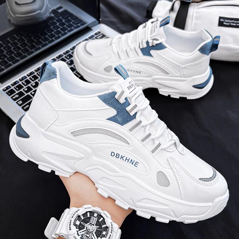 Summer Running Casual Dad Shoes Mesh Breathable New Heightening Sports White Shoes