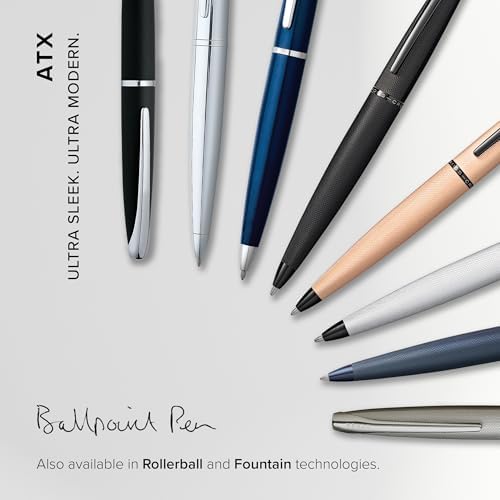 CROSS ATX Ballpoint Pen, Medium Nib, Oil-Based Ink, Perfect Gift for Job Promotion/Retirement, Includes Gift Box and Shopping Bag, Bassault Black