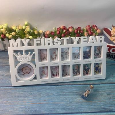 Der Andenkenrahmen für das erste Jahr des Babys, 0–12 Monate, Bilder, Fotorahmen, Souvenirs, Kinder, wachsendes Erinnerungsgeschenk, Kindergeschenk
