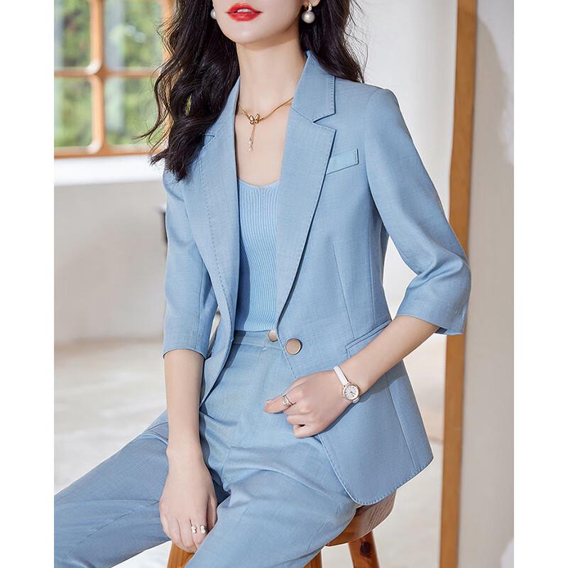 Women's Seven-Sleeve Summer Blazer Suit Set