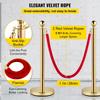 Velvet Ropes and Posts Gold Stanchion 5ft/1.5m Crowd Control Barriers 4PCS