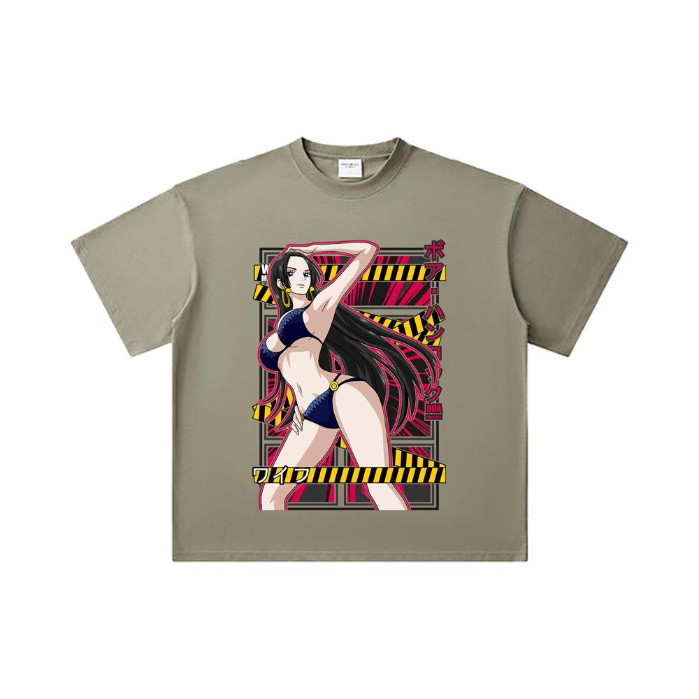 260 GSM Double Yarn 32 Count 100% Cotton One Piece V39 Boa Waifu Print Unisex Heavy Cotton T Shirt