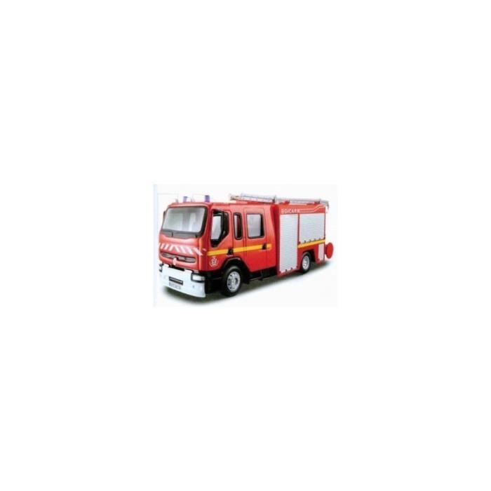 Miniaturauto - BBURAGO - Renault Premium - Feuerwehrmann - Rot
