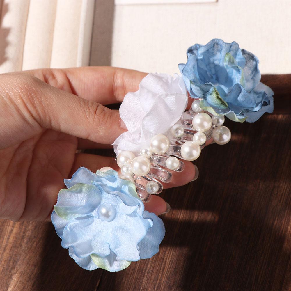 Pearls Telephone Line Headband Straight Braid Hair Tie Elegant Telephone Wire Hair Rope  Daily