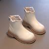 Girls' Boots Wither Kids Fashion Princess Ankle Boots Elegant Versatile Causal Children Cotton Boots Solid Color Round-toe Chic