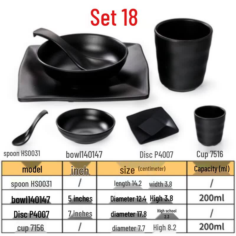 Qianxing Melamine Restaurant Tableware Set