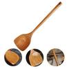 STOBAZA Wooden Spatula, Long Handle Cooking Spatula Turner, Kitchen Wok Spatula Utensil, Flat Frying Spatula Spatula Cooking Shovel Flipper Scoop Kitc