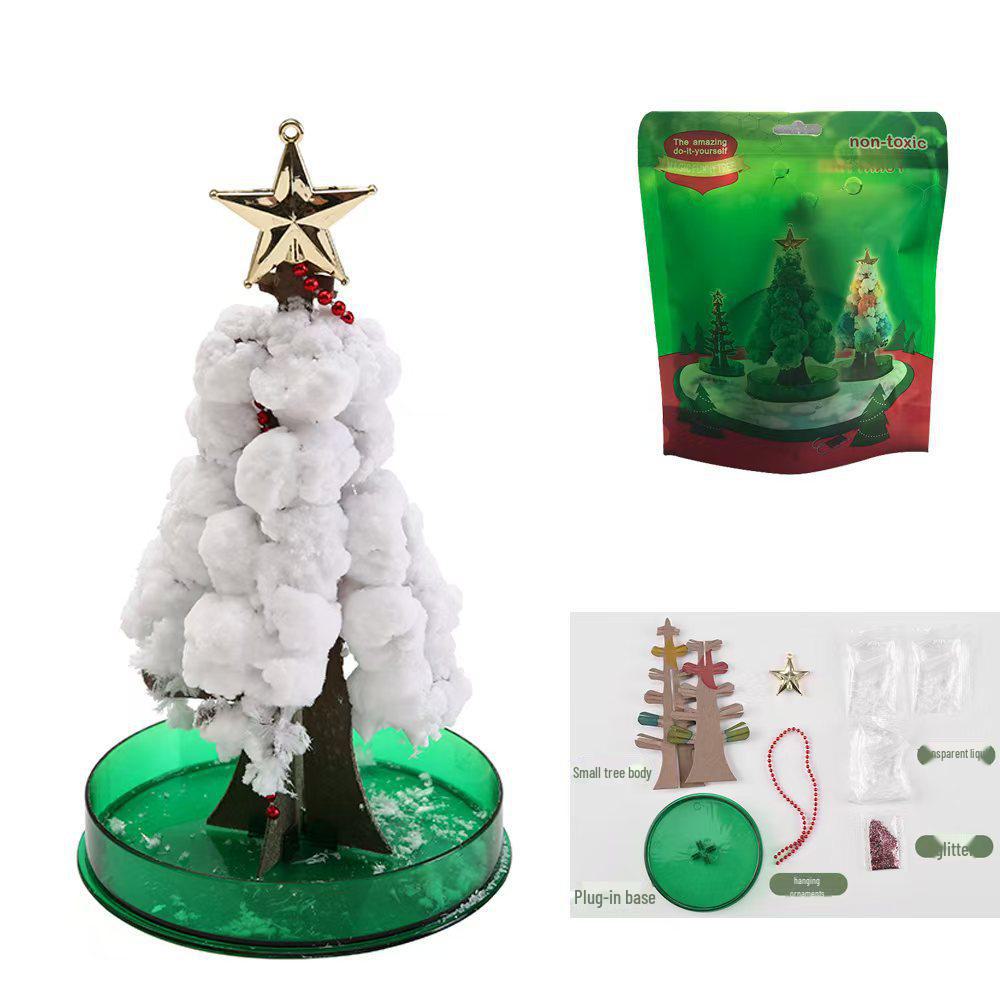 Albero di Natale magico di carta in fiore - Giocattolo creativo di albero di cristallo magico per il regalo di Natale dei bambini