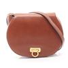 Used Gancini Shoulder Bag Leather Brown Used Women