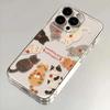 Cartoon Cute Rose Kitten Transparent Phone Case for IPhone 11 12 13 14 15 16 17 Pro Max IPhone 16 15 14 Plus Silicone Soft Cover