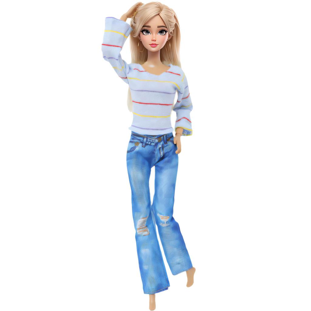 Haine de Păpușă pentru Păpușă de 30cm Lot Stiluri Ținute Sport Rochie Fuste Ținute la Modă pentru Păpușă 1/6 11,5 Inch Jucărie Fată(fără păpuși)