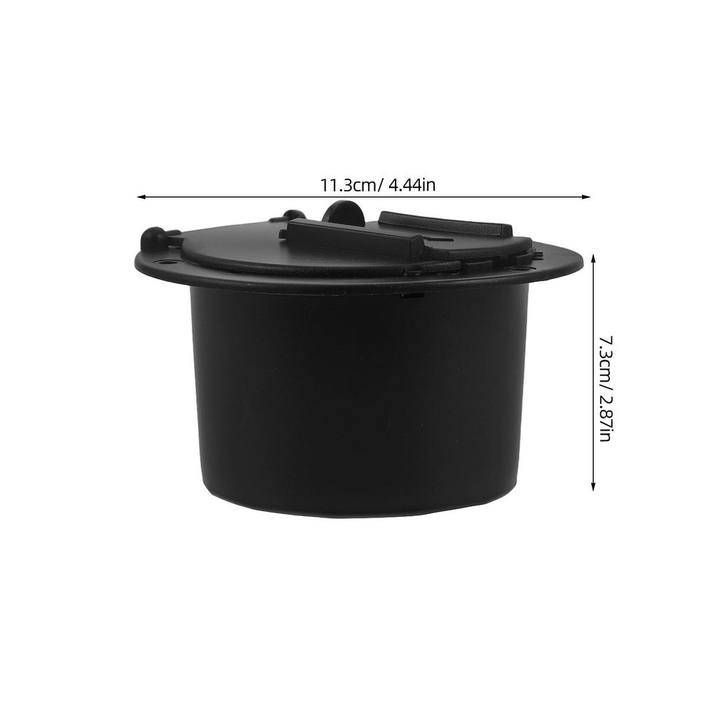 1 Set Black Round Electrical Access Hatch For Rvs Yachts Management Waterproof Storage Durable Plastic Cable Passthrough Hole Rv