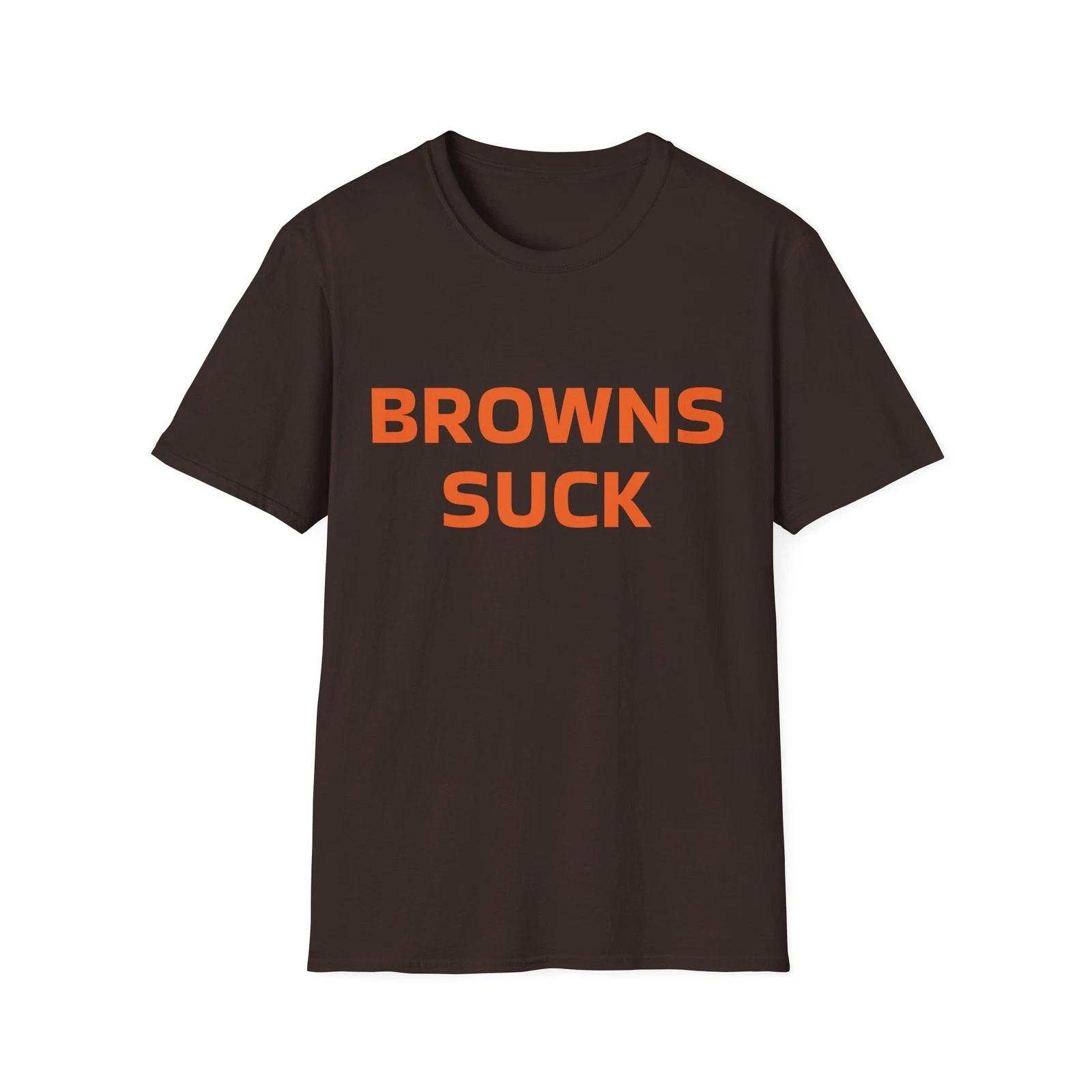 Browns Suck Football Softstyle T-Shirt - Great Gift, Fan Apparel M