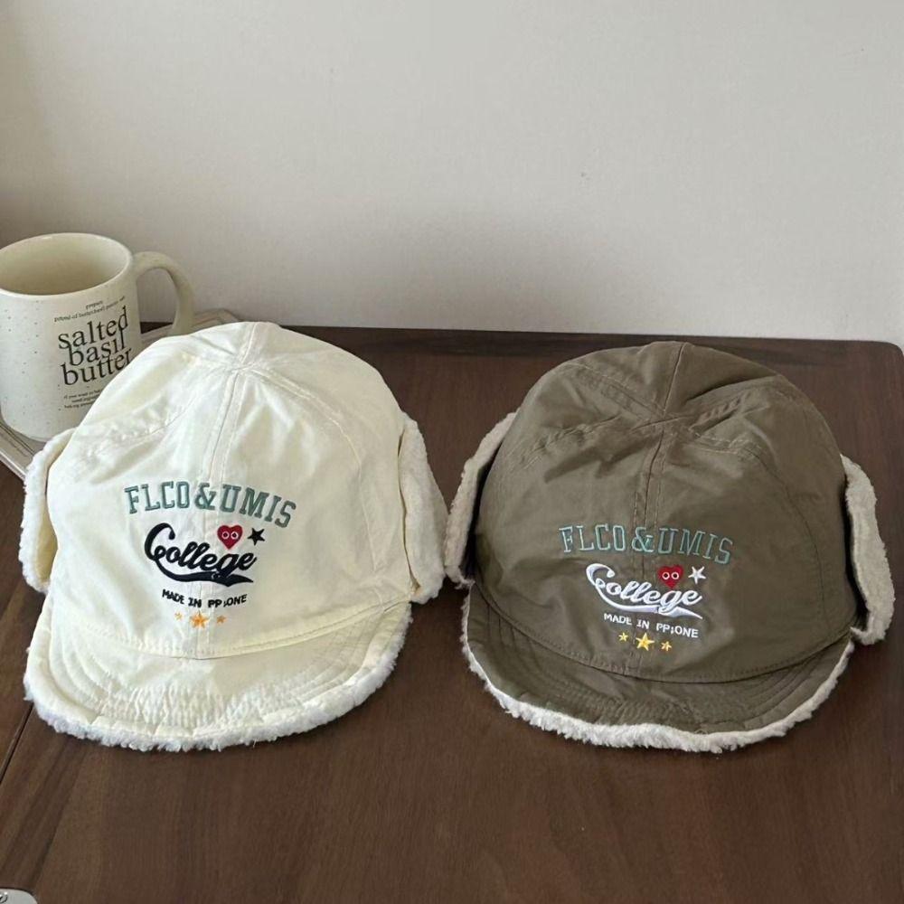 Faux Fur Beanies Cap Ear-Protection Plush Baseball Cap New Warm Plush Hat Outdoor