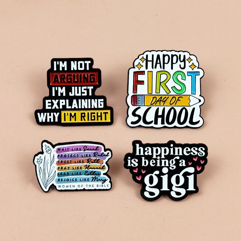 Enamel Pin Quotes Brooch Pines Lapel Pins Badge On Backpack Clothing Accessories Fashion Jewelry Friends Fans Gifts Decoraitons