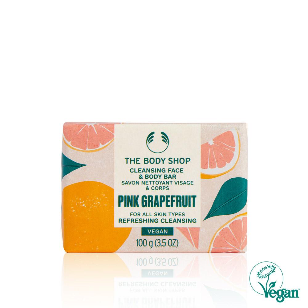 [The Body Shop] Pink Grapefruit Cleansing Face & Body Bar 100G (All-in-One Soap)