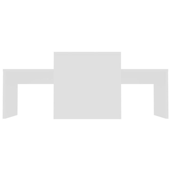 VidaXL Ensemble de tables basses Blanc 100x48x40 cm Aggloméré